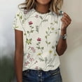 thumbnail image 1 of Rezuofi 2 Pcs Womens Summer Tops Dressy Casual Ruffle Short Sleeve Flowy Tunic Shirts Cute Round Neck Blouses, 1 of 4