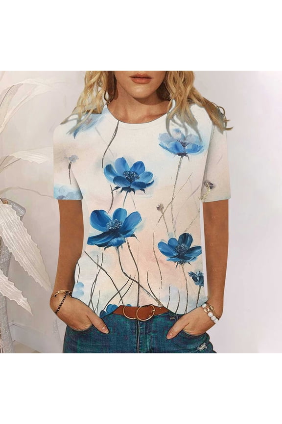 2 Pcs Womens Tops 2025 Summer Crew Neck Short Sleeved Camouflage T-Shirt Oversized Loose Casual Shirt Funny Graphic Tee