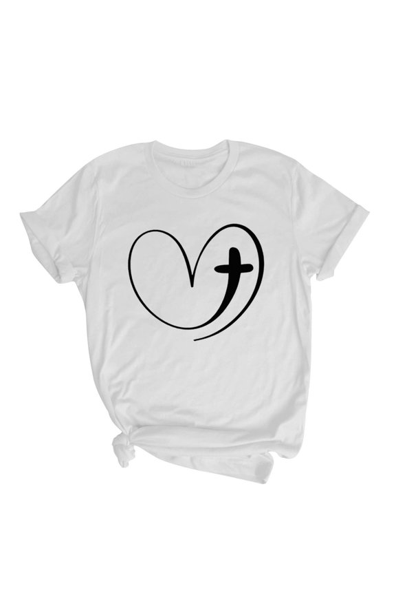 2 Pcs Womens Valentine's Day T Shirt Cute Love Heart Graphic Tee Summer Casual Short Sleeve Crewneck for Her