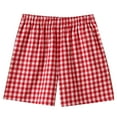 thumbnail image 1 of Rezuofi 2 Pcs Womens Y2k Cute Plaid Striped Print Pajama Boxer Shorts Gingham Lounge PJ Bottoms Shorts Checkered Sleep Shorts, 1 of 5