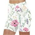 thumbnail image 1 of Rezuofi 2 Pcs Yoga Shorts Women Summer Casual Trendy 2025 Floral Print Tummy Control Shorts Knee Length Slim Fit Athletic Leggings Clearance, 1 of 3