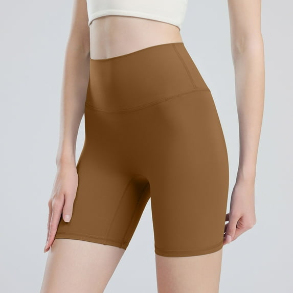 Rezuofi 5 Pcs High Waisted Biker Shorts for Women-5" Tummy Control Fitness Athletic Workout Running Yoga Gym Shorts