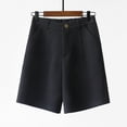 thumbnail image 1 of Rezuofi Cotton Linen Womens Bermuda Shorts Dressy Wide Leg Summer Shorts Pleated High Waisted Baggy Knee Length Short Pants 2025, 1 of 4