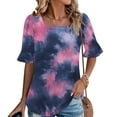 thumbnail image 1 of Rezuofi Half Sleeve Top for Women Summer Dressy Casual Tunic Top, 1 of 6