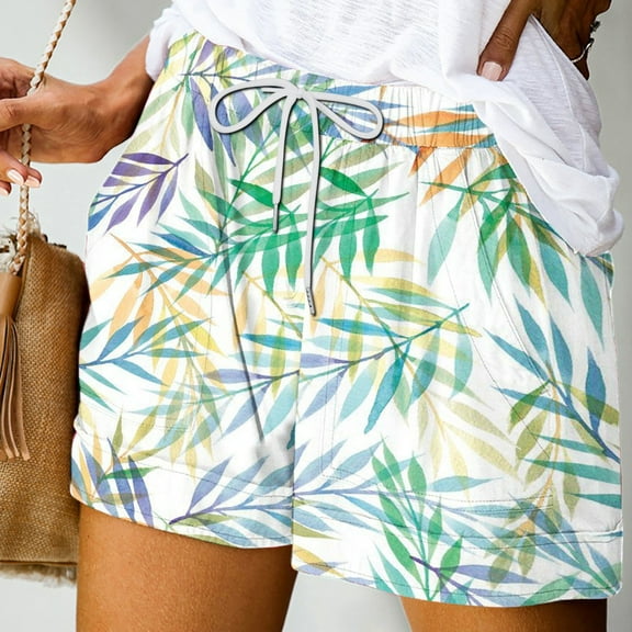 Rezuofi Women Casual Shorts Drawstring Comfy Elastic Waist Shorts Summer Pull On Short Pants with Pockets