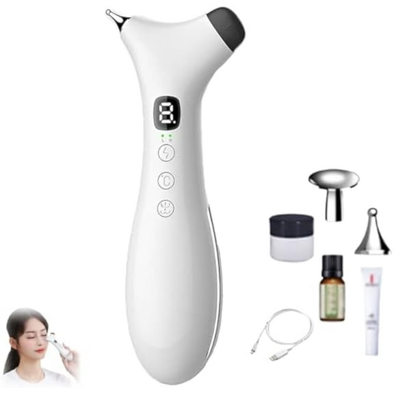 Rezuri - 4-in-1 Jaw Massager, jaw Massager tmj, Rezuri TMJ, with Soothing Heat Vibration, Facial Sculpting Device, for Double Chin, Face & Neck (Black)