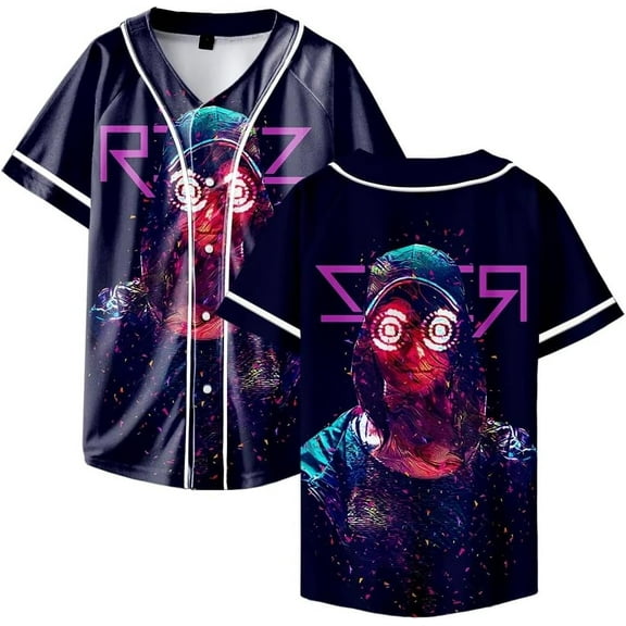 Rezz Baseball Shirts for men and women, fashionable short sleeved T-shirts, casual streetwear clothing