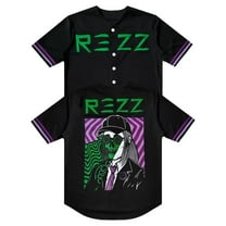 Rezz Merch Baseball Jersey Unisex Fashion V-neck Button Short-sleeved T-shirt Street Fashion Tops