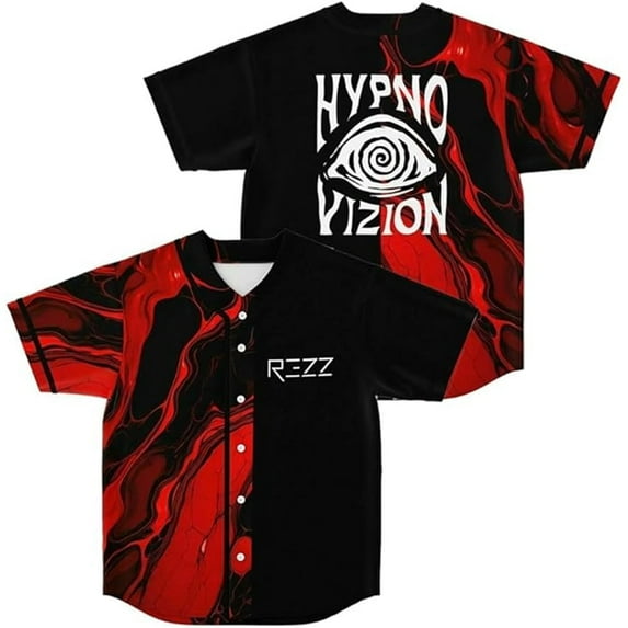 Rezz Merch Baseball Jerseys For Men And Women Stylish V-neck Button-down Short-sleeved T-shirts