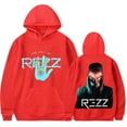 thumbnail image 1 of Rezz Merch Hoodie Unisex New Print Logo Cool Street Pullover Fashion Long Sleeves Sportswear,XL,Red, 1 of 2