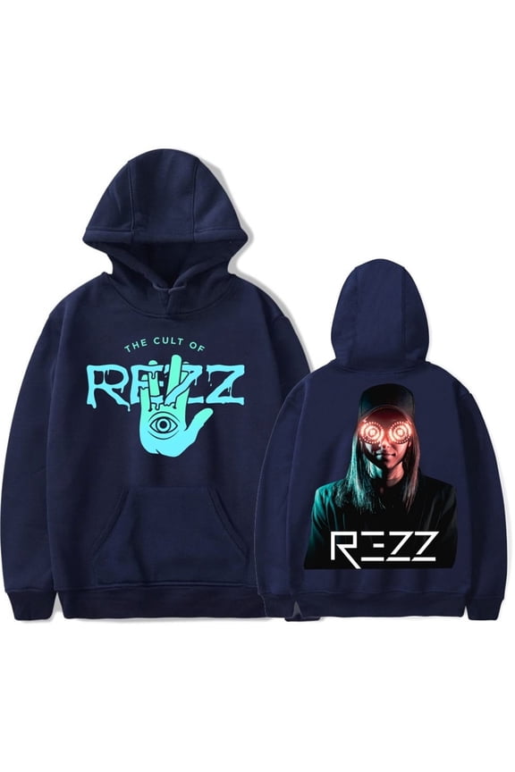 Rezz Merch Hoodie with new printed logo, cool street pullover, fashionable men's and women's sportswear