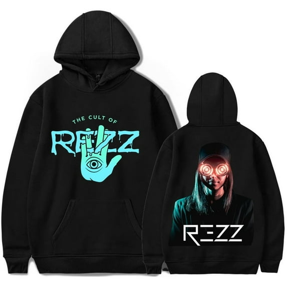Rezz Merch Hoodie with new printed logo, cool street women's men's fashionable pullover sweatshirt