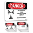thumbnail image 1 of Rf Microwave Energy Controlled Area Custom OSHA Danger Rigid Plastic Sign 24 Inch x 18 Inch - 10 Pack, 1 of 8