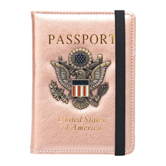 Rfid Blocking Leather Passport Holder - Travel Wallet for Men Women, Multi-Functional Document Organizer with Credit Card Slots, Protective Cover