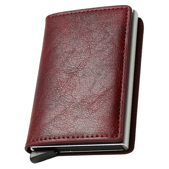 Rfid Blocking Men'S Wallet, Slim Credit Card Holder with Id Window, Aluminum Alloy Front Pocket Wallet, 3.9X2.4 Inches, for Men, Credit Card Storage Box *1
