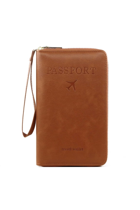 Rfid Blocking Passport Wallet with Phone Pocket | Slim Travel Organizer for Cards, Cash & Passports | Includes 1 Multi-Functional Zipper Cover