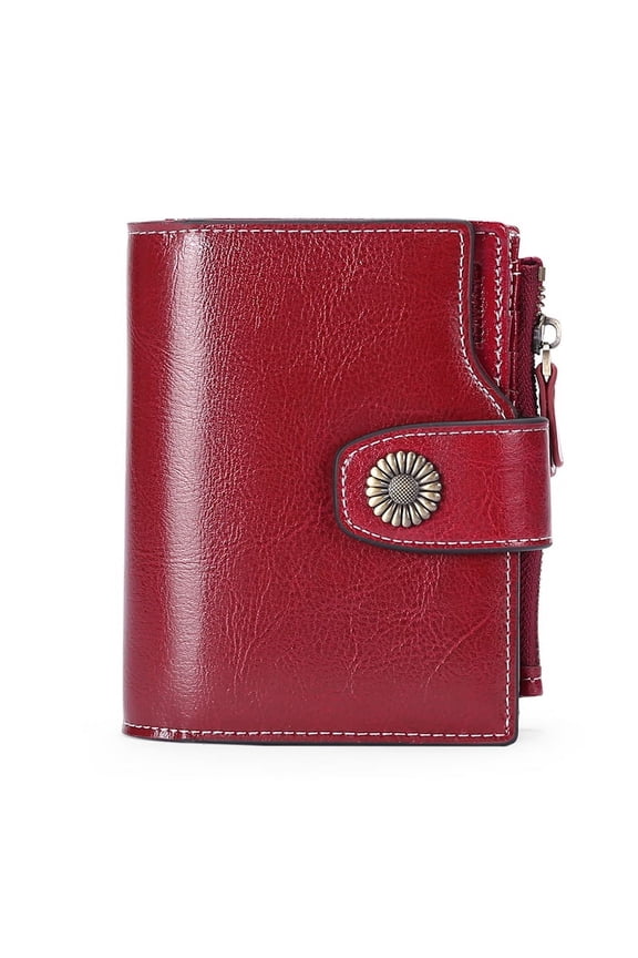 Rfid Women's Short Wallet Hasp Clutch Girls Change Multifunctional Card Holder