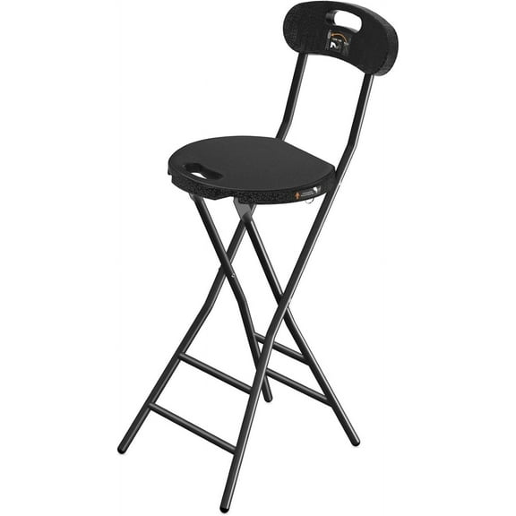 Rfiver Folding Stool with Back, Heavy Duty Foldable Stools for Adults with Handle, Portable Folding Stool Chair (24 inch Set of 1)