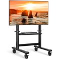 thumbnail image 1 of TAVR Furniture Heavy Duty Mobile TV Cart for 50-90 inch Large TVs up to 200 lbs, Height Adjustable Rolling TV Stand with Shelf for Living Room, Office, 1 of 9