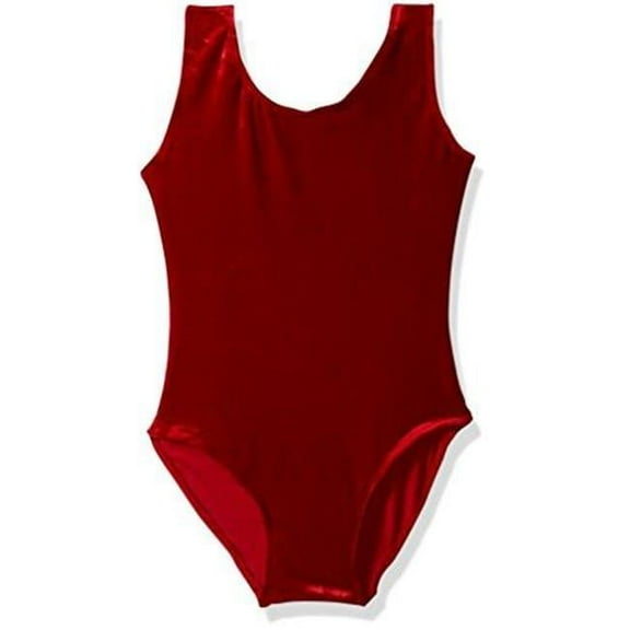 Rg Costumes 203-02-XL Velvet Leotard Child Suit - Red, Extra Large