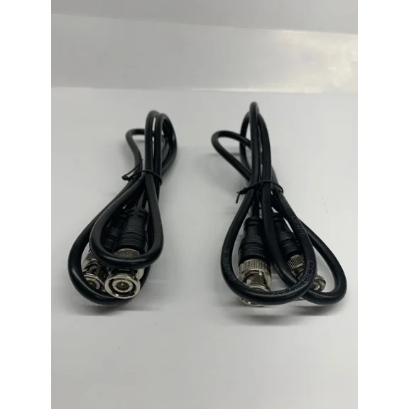 Rg58 3Ft Coaxial Cable Bnc Male To Bnc Male Connectors 50 Ohm, Lot Of 2
