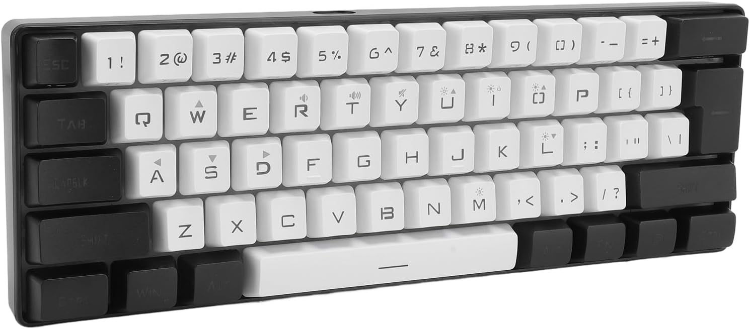 Rgb Compact Gaming Keyboard, 61 Keys Rgb Backlit Ergonomic Compact