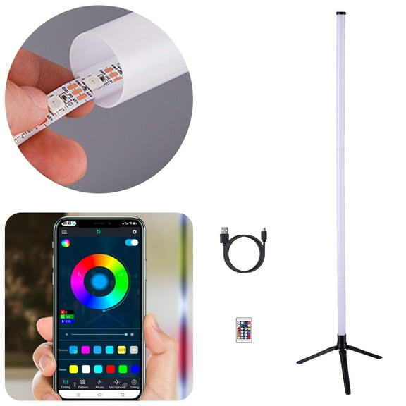 Rgb Corner Floor Lamp Dimmable Floor Lamp For Living Room Bedroom LED Corner Lamp (Remote & App)