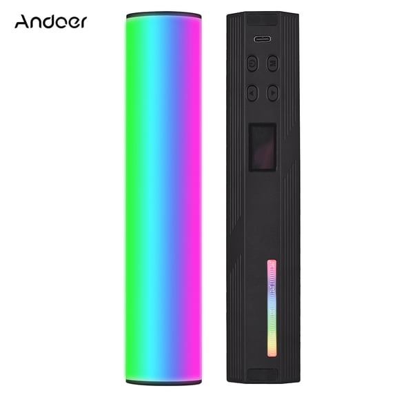 Rgb Portable RGB Video Light 2500K-9000K LED Fill Light Adjustable Brightness Magnetic Backside With Desktop Tripod Strap