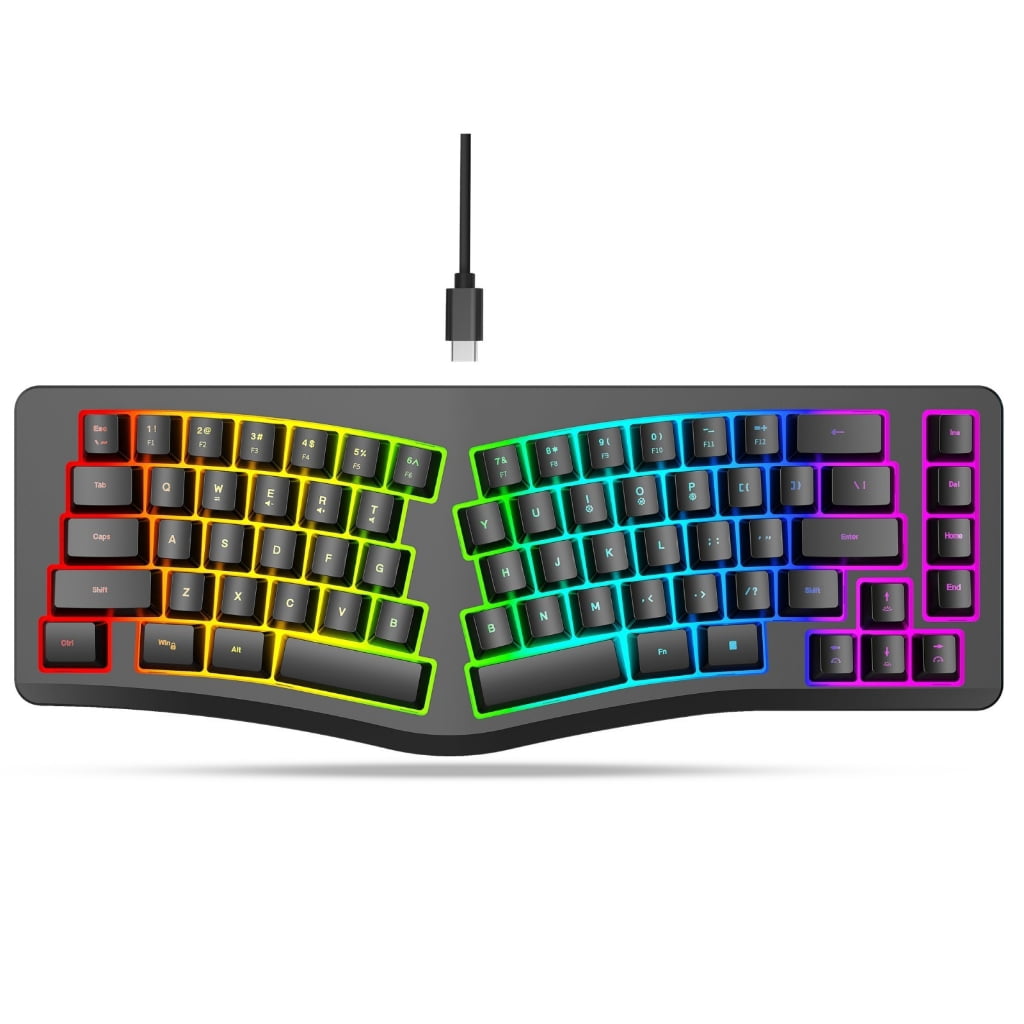 Rgbs Illuminateds Wireds Keyboards With Lasers Engraveds ABS Keycaps 25 Key Rollover Quiet Typing For Computers