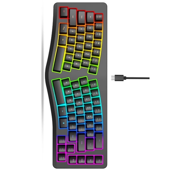 Rgbs Illuminateds Wireds Keyboards With Lasers Engraveds ABS Keycaps 25 Key Rollover Quiet Typing For Computers