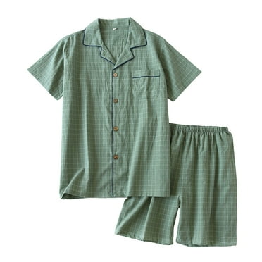 Rgdypko 2025 Men's Pajama & Sets & Loungewear Mens Fashion Leisure And Comfortable Home Solid Color Shirt Pants Pajamas Set Home Service Two Piece Set Soft Pjs Sets Loungewear