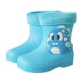 thumbnail image 1 of Rgdypko Boots Classic Children Rainboot Pvc Rubber With Fleece Children Water Shoes Rain Boot Kids Baby Cartoon Shoes Size 12-18 Months, 1 of 3