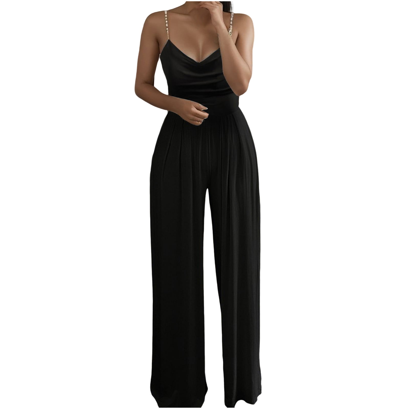 Rgdypko Jumpsuits For Women Casual Summer Jumpsuit Soild Sexy Top Sling ...