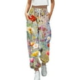 Rgdypko Ladies High Waisted Pants With Pockets Fashion Print Bottom