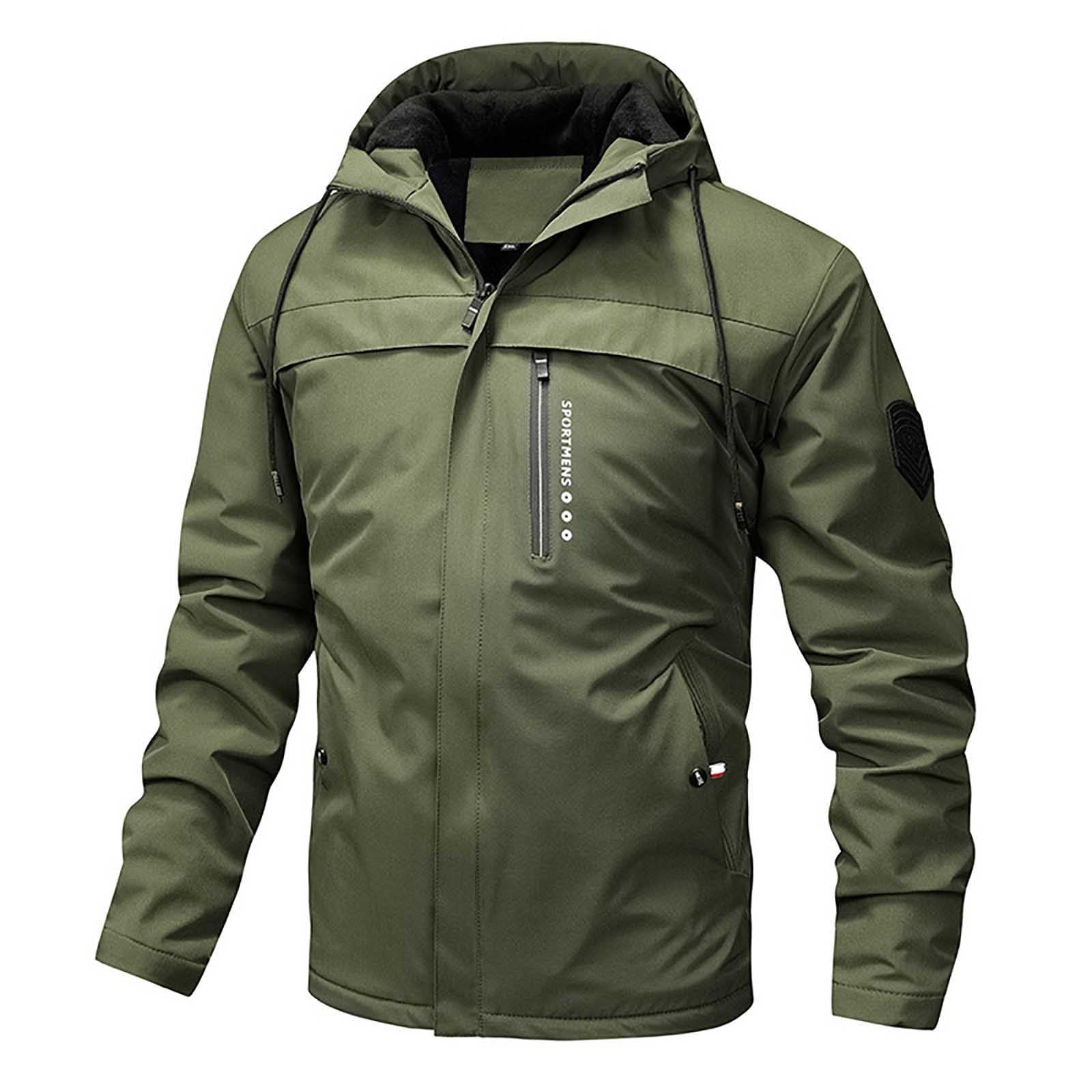 Rgdypko Men’S Jacket Casual Lightweight Outdoor Clothing Hooded Solid