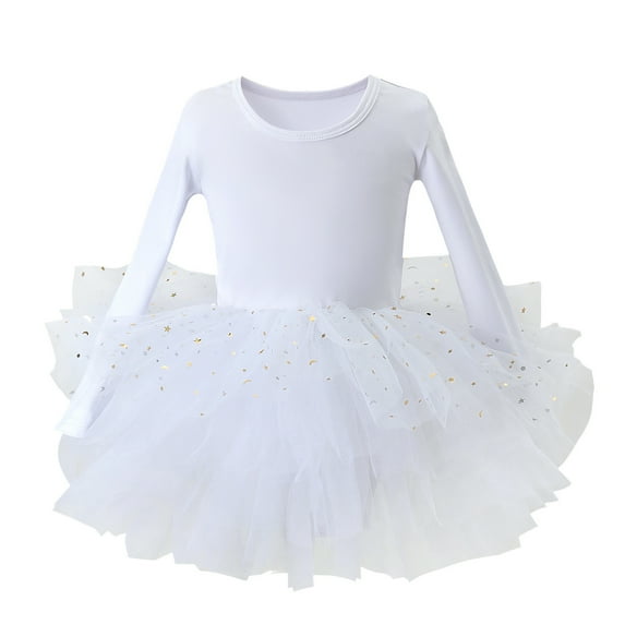 Rgdypko Princess Dress Up For Girls Children's Long Sleeve Tutu Dress Fashion Mess Puffy Dress For Girls Summer Dress