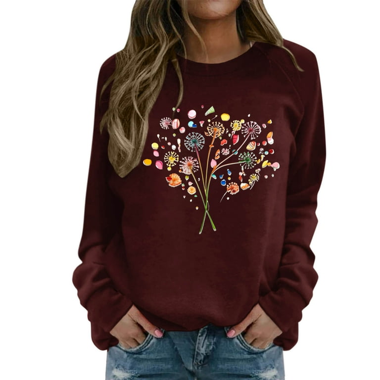 Elegant Round Neck Print Sweater Elegant Round Neck Print Sweater