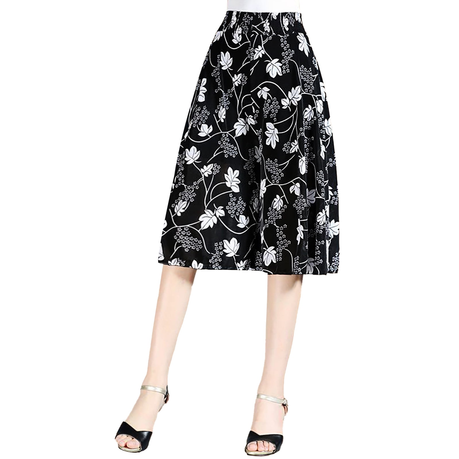 Rgdypko Women's High Waisted Wide Leg Pants Summer Ice Silk Thin Knee