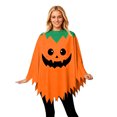 thumbnail image 1 of Rggeeun Adults Cape Halloween Themed Print Pointed Hem Crew Neck Flowy Breathable for Halloween Everyday Wear Basic Capes,Orange,One Size, 1 of 5