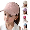thumbnail image 1 of Rggeeun Baby Baseball Cap Cute Bow Print with Brim Sun Hat Soft Lightweight Breathable Summer Hat Boys and Girls Holiday Classic,Pink,One Size, 1 of 3