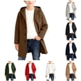 thumbnail image 1 of Rggeeun Baby Boy Clothes Button Down Hooded Coat Long Sleeve Tops Loose Outerwear Everyday Wear Adorable,Brown,7-8 Years, 1 of 7