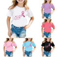 thumbnail image 1 of Rggeeun Baby Girls Blouse Cute Glitter Butterfly & Tie Pattern Short Sleeve Crew Neck Smooth Lightweight for Summer Party Night Elegant Tops,White,5-6 Years, 1 of 4