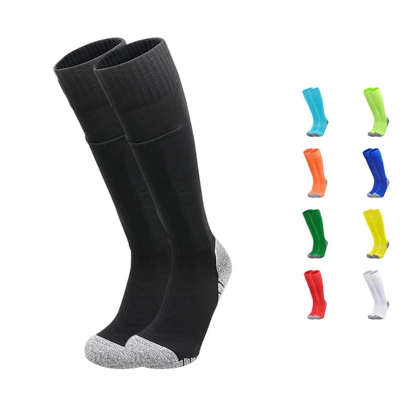 Rggeeun Baby Socks Boys Girls Thigh High Socks Graphic Soft Lightweight Running Socks Fall Winter Training Relaxed,Black,8-12 Years