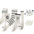 thumbnail image 1 of Rggeeun Baby Socks Cartoon Cute Graphic Breathable Crew Socks Soft Comfort Socks Boys Girls Fall 5 Pairs of Socks Gym Adorable,Beige,6-8 Years, 1 of 3