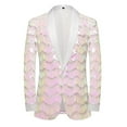 thumbnail image 1 of Rggeeun Blazer For Men Stylish Suit Jacket With Sequin Design Mens Wedding Guest Party Dressy Blazers Jackets Classic, 1 of 9