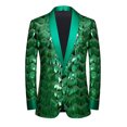 thumbnail image 1 of Rggeeun Blazer For Men Stylish Suit Jacket With Sequin Design Mens Wedding Guest Party Dressy Blazers Jackets Streetwear, 1 of 8