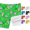 thumbnail image 1 of Rggeeun Child Boys Swimsuit Set Cartoon Print Elastic High Waist with Adjustable Tie Double Layer Wide Leg Knee Length Swim Trunks for Summer Beach Play Classic Swim Wear,Green,3-4 Years, 1 of 4