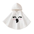 thumbnail image 1 of Rggeeun Child Cape Cartoon Cute Halloween Themed Print Cropped Ruffle Hooded Lightweight for Halloween Streetwear Fashion Capes,Gray,3-4 Years, 1 of 8