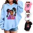 thumbnail image 1 of Rggeeun Child Girl Pullover Hoodie Cute Cartoon Character Print Long Sleeve Hooded Loose Fit Smooth for Fall and Winter Outdoor Wear Elegant Tops,Blue,8-9 Years, 1 of 4
