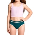 thumbnail image 1 of Rggeeun Child Girls Swimwear Bottoms Solid Color Elastic High Waist Slim Fit Swim Brief for Summer Vacation Beach Graceful Shorts,Gray,5-6 Years, 1 of 4